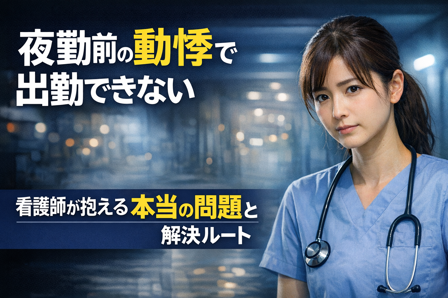 夜勤前の動悸で出勤できない看護師へ|本当の問題と解決ルート