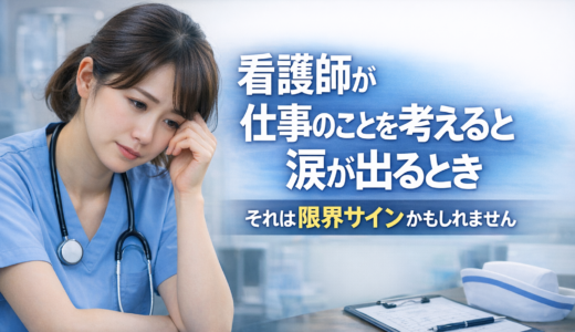 看護師が仕事のことを考えると涙が出るとき｜それは限界サインかもしれません