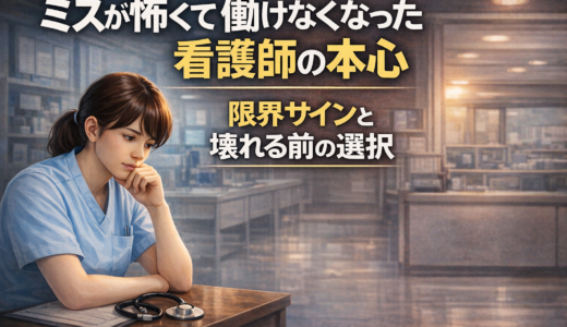 ミスが怖くて働けなくなった看護師の本心｜限界サインと壊れる前の選択