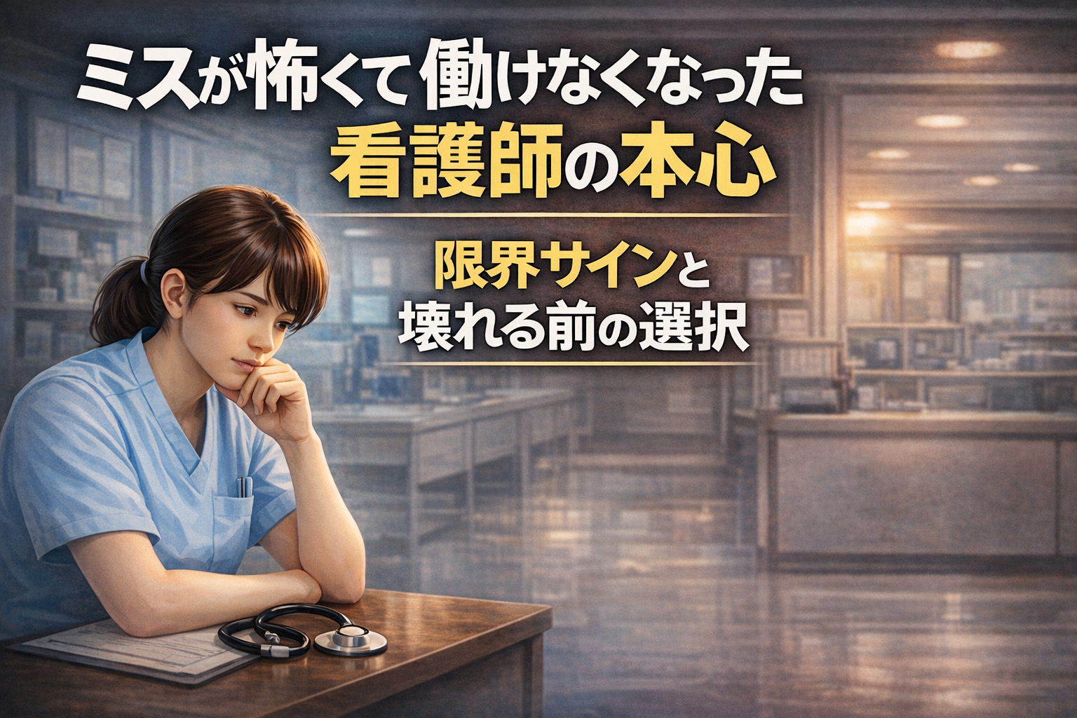 ミスが怖くて働けなくなった看護師の本心｜限界サインと壊れる前の選択 