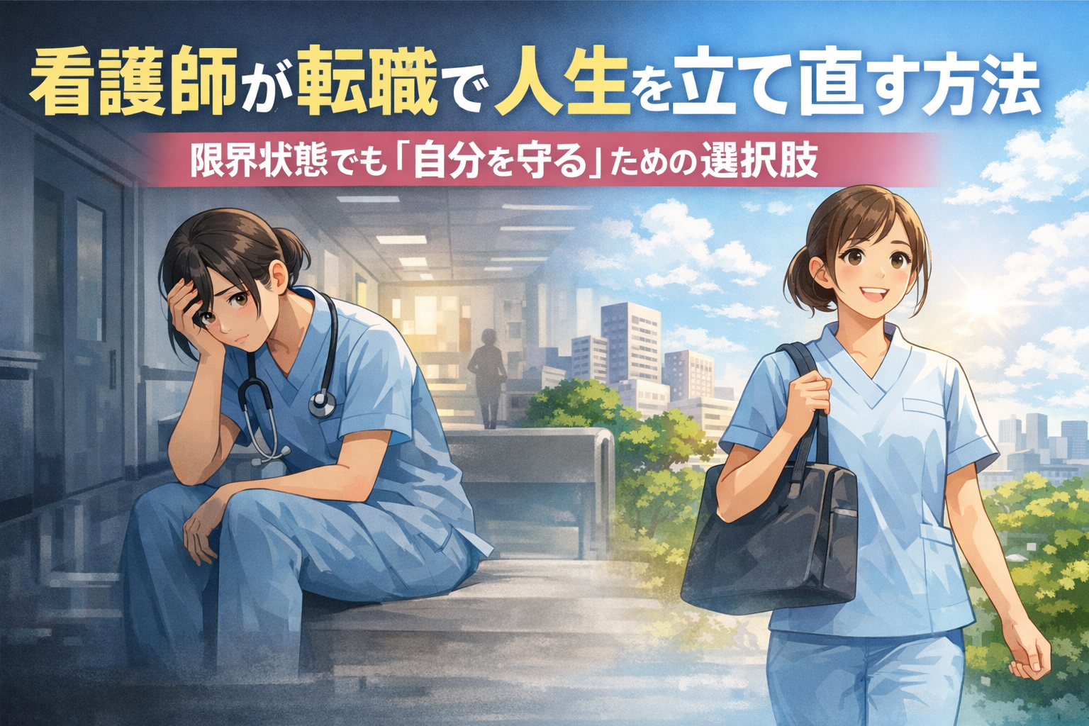 看護師が転職で人生を立て直す方法｜ 限界状態でも「自分を守る」ための選択肢