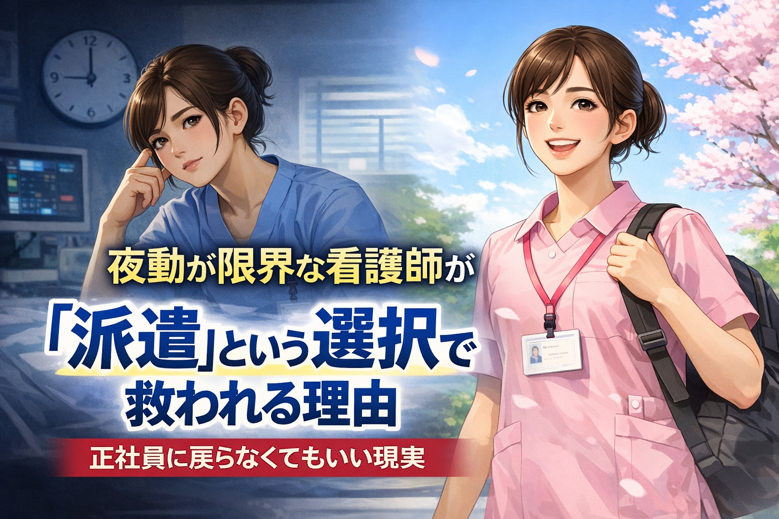 夜勤が限界な看護師が「派遣」という選択で救われる理由｜正社員に戻らなくてもいい現実