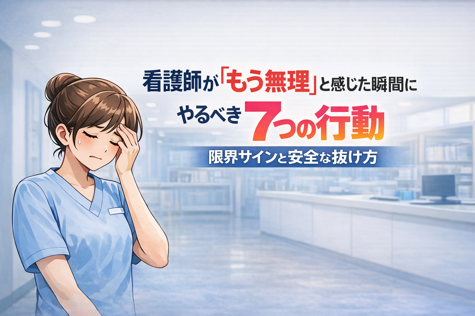 看護師が「もう無理」と感じた瞬間にやるべき7つの行動｜限界サインと安全な抜け方