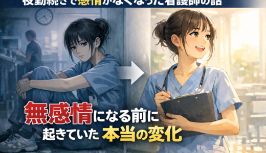 夜勤続きで感情がなくなった看護師の話｜無感情になる前に起きていた本当の変化【限界サイン】