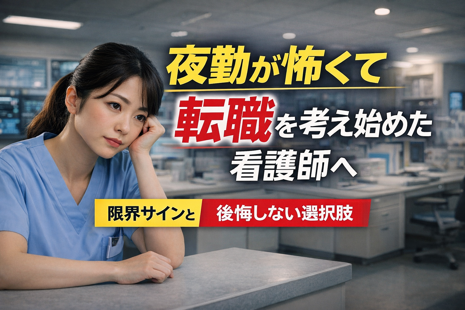 夜勤が怖くて転職を考え始めた看護師へ｜限界サインと後悔しない選択肢