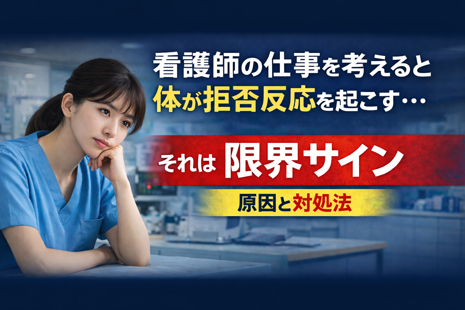 看護師の仕事を考えると体が拒否反応を起こす…それは限界サイン｜原因と対処法