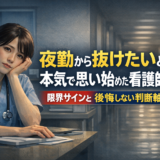 夜勤から抜けたいと本気で思い始めた看護師へ|限界サインと後悔しない判断軸
