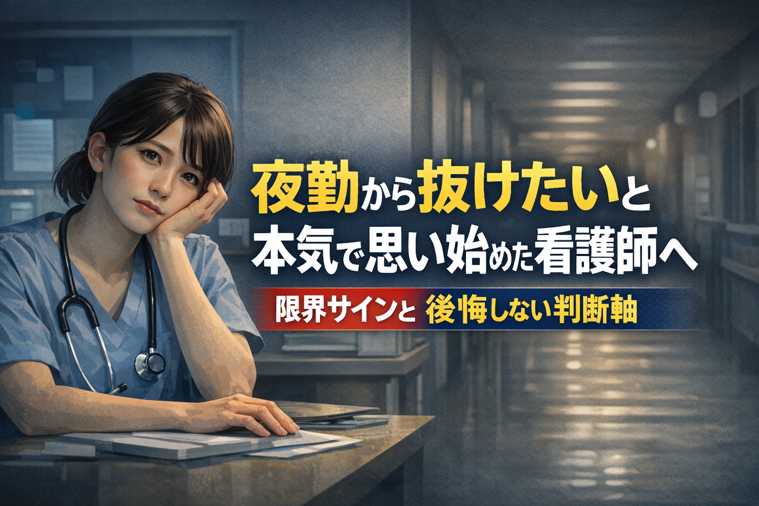 夜勤から抜けたいと本気で思い始めた看護師へ｜限界サインと後悔しない判断軸