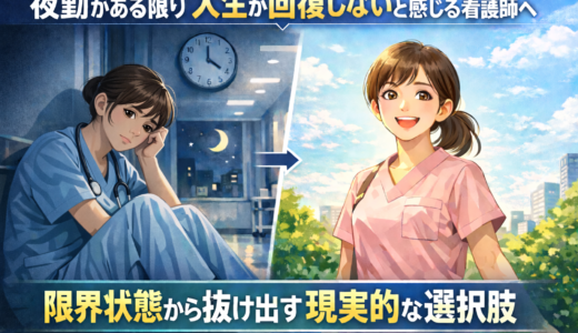 夜勤がある限り人生が回復しないと感じる看護師へ｜限界状態から抜け出す現実的な選択肢