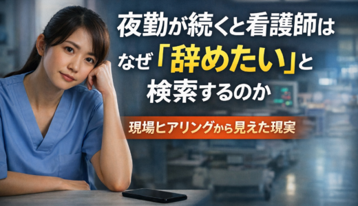 夜勤が続くと看護師はなぜ辞めたいと検索するのか｜現場ヒアリングから見えた現実