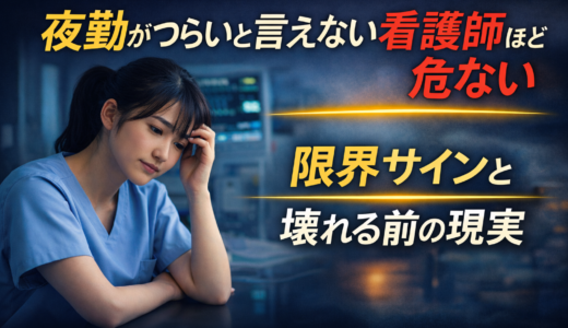 夜勤がつらいと言えない看護師ほど危ない｜限界サインと壊れる前の現実