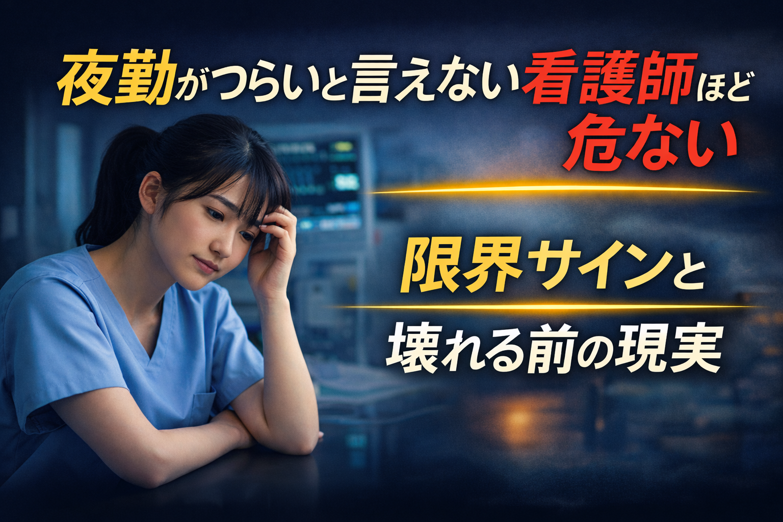 夜勤がつらいと言えない看護師ほど危ない｜限界サインと壊れる前の現実