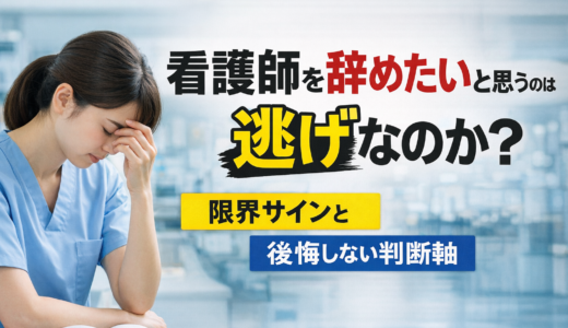 看護師を辞めたいと思うのは逃げなのか？｜限界サインと後悔しない判断軸