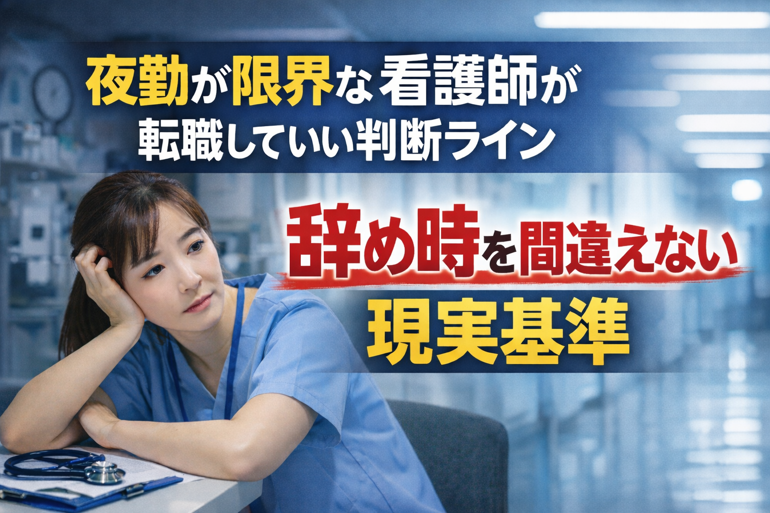 看護師が「もう無理」と感じた時に転職を選ぶのは正解？限界サインと後悔しない判断基準