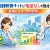 看護師転職サイトは電話なしで登録できる？ 連絡が少ない順で比較