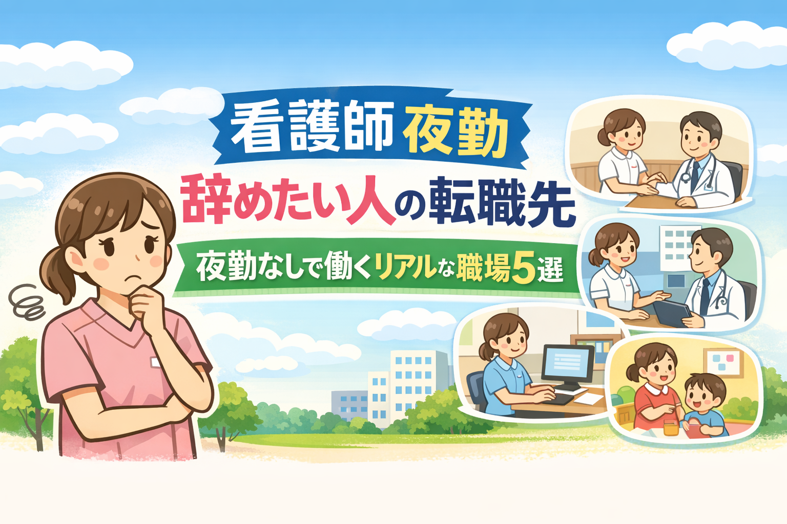 看護師 夜勤 辞めたい人の転職先 夜勤なしで働くリアルな職場5選
