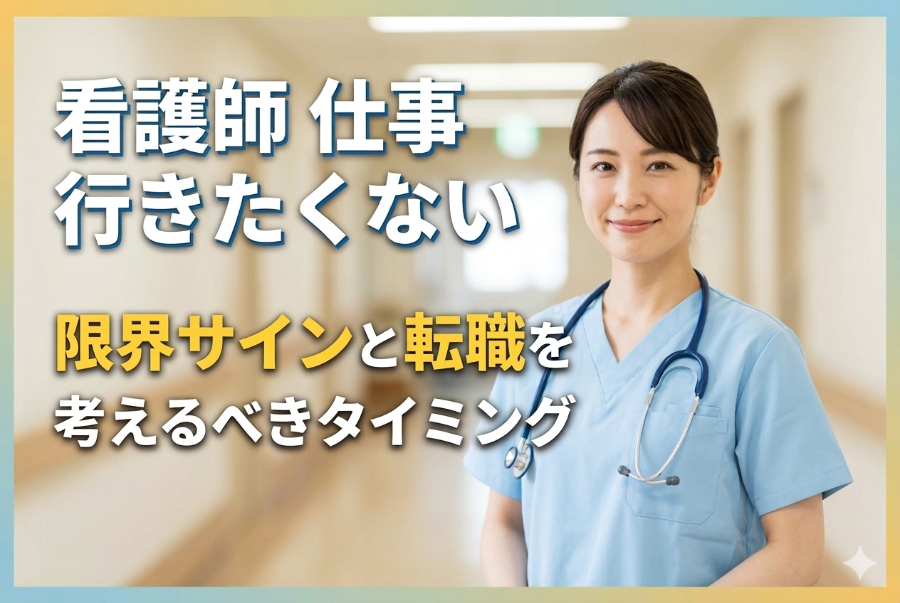 看護師 仕事 行きたくない｜限界サインと転職を考えるべきタイミング