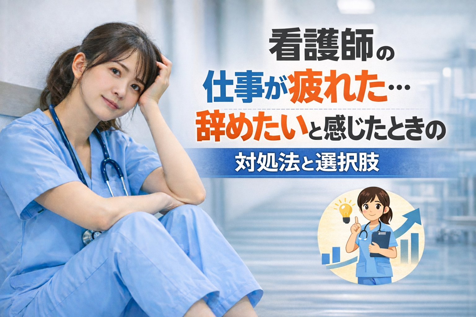 看護師の仕事が疲れた…辞めたいと感じたときの対処法と選択肢