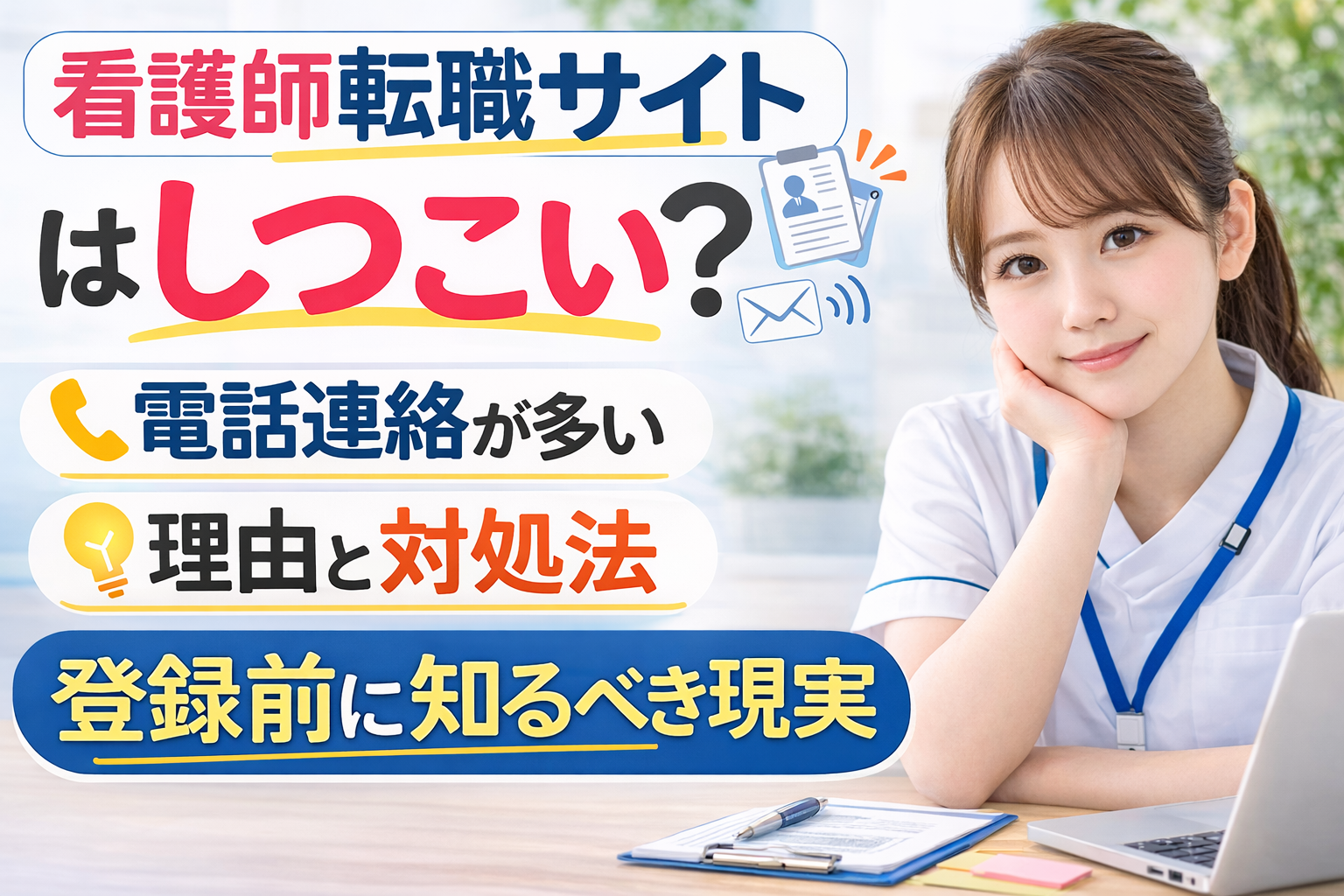 看護師転職サイトはしつこい？ 電話連絡が多い理由と対処法