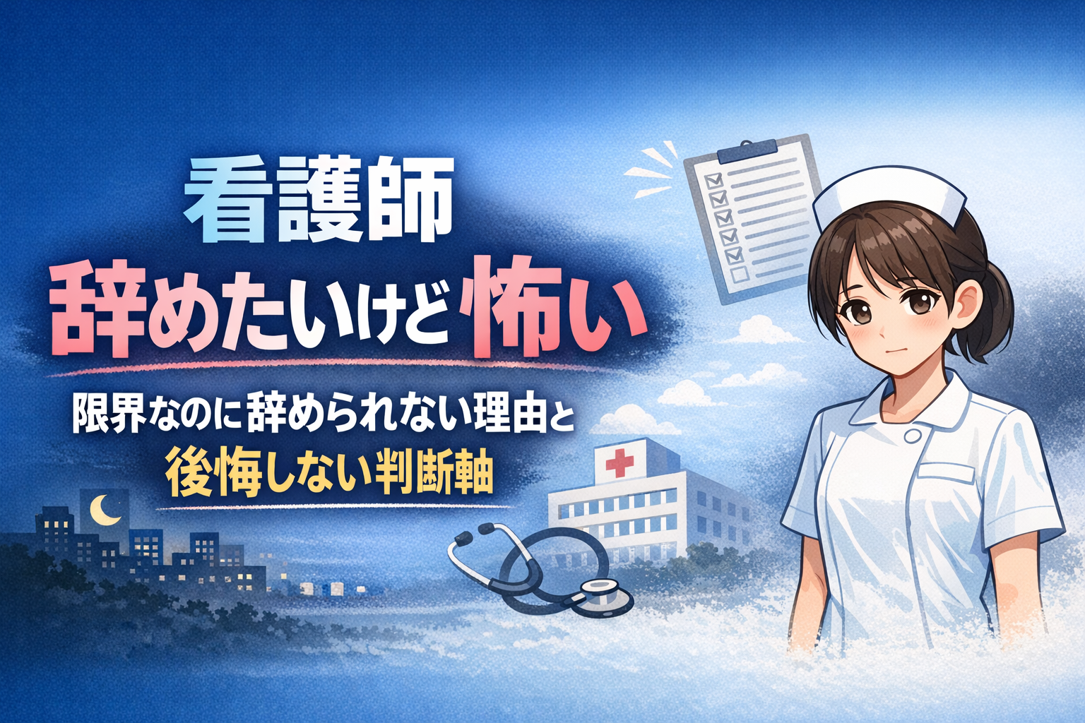 看護師 辞めたいけど怖い｜限界なのに辞められない理由と後悔しない判断軸