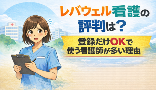 【2026年版】レバウェル看護の評判は？登録だけOKで使う看護師が多い理由